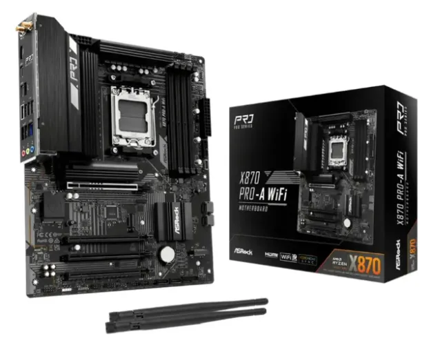 Placa-Mãe ASRock X870 Pro-A WiFi 7 para AMD AM5 DDR5