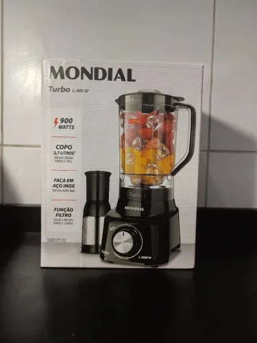 Liquidificador Mondial 900W Turbo - NOVO