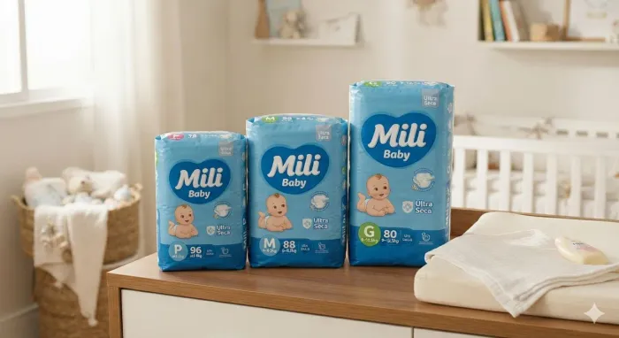 Desapego fraldas Mili pacote azul