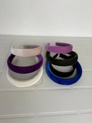 Kit 6 tiaras grossas acolchoadas