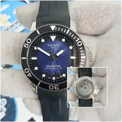 RELÓGIO TISSOT SEASTAR AUTOMÁTICO AZUL