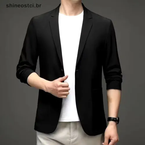 Shine blazer casual masculino leve