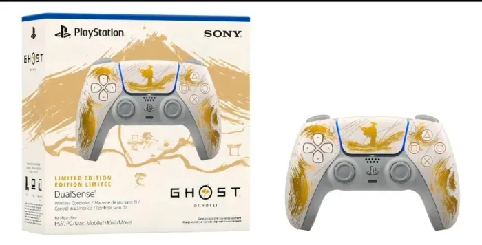 Controle Dualsense Edição Limitada Ghost of Yotei Ouro PS5