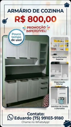 Armario de Cozinha semi novo