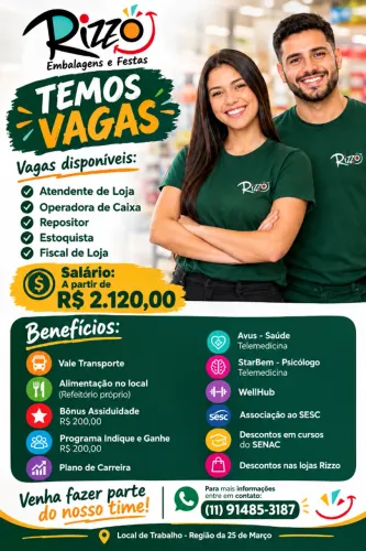 VAGAS 25 DE MARÇO