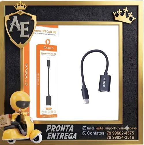 Adaptador OTG tipo C Gold
