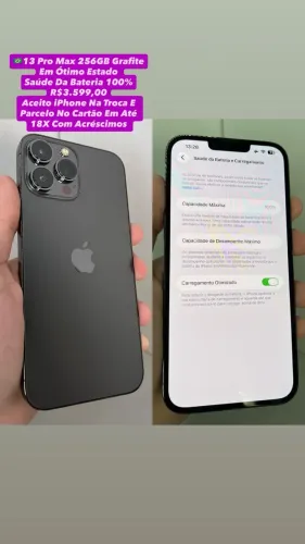 iPhone 13 Pro Max 256GB Grafite ( Aparelho Conservado/Em Ótimo Estado ) Usado