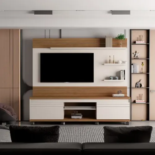 Home Estante com rodízios para TV até 60'' ! Frete e montagem grátis.