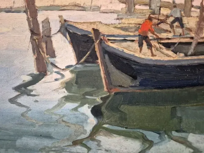 geraldo castro óleo sobre tela c/ moldura (42 x 36 cm)