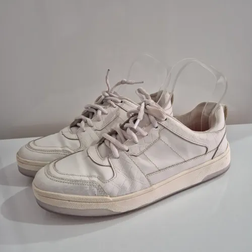 Tênis casual masculino branco couro tamanho 41