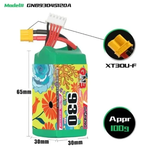 Bateria GNB 4S 930mah conector XT30