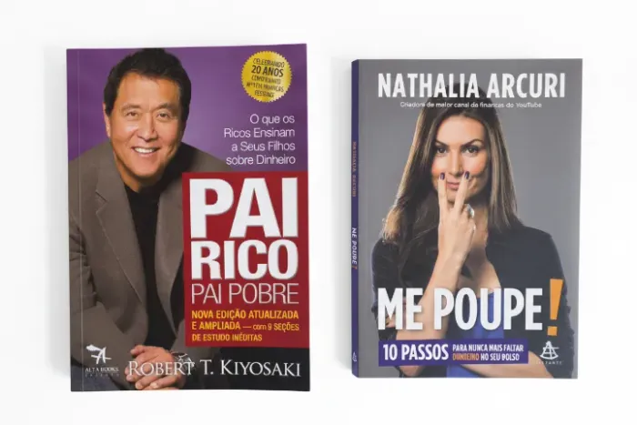 Kit 2 Clássicos Livros de Finanças "Pai Rico, Pai Pobre" e "Me Poupe"
