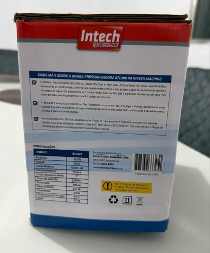 Bomba Pressurizadora Intech Machine / Mais Pressão para Chuveiros e Torneiras!