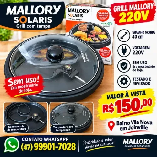 Grill / Panela Elétrica Mallory 220 V - sem uso