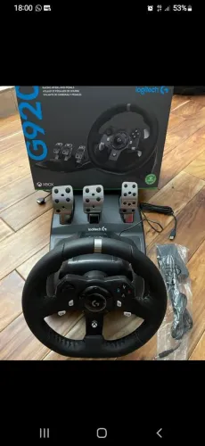 Volante Logitech G920 + Pedais - Apenas 2 Meses de Uso