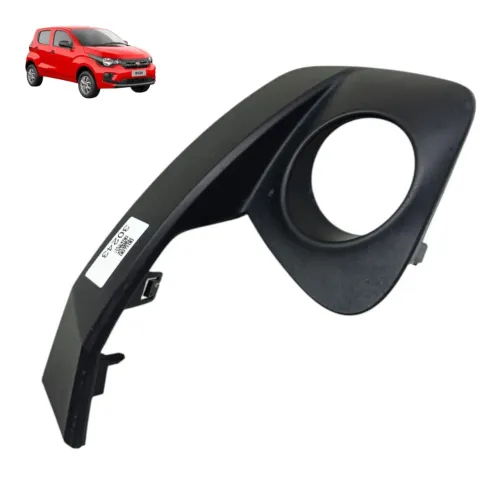Moldura Farol Milha Direito Fiat Mobi 2017 2018 2019 2020 21 Preto Direito