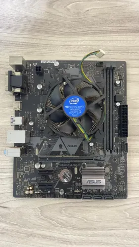 Placa mãe H310M com processador e air cooler