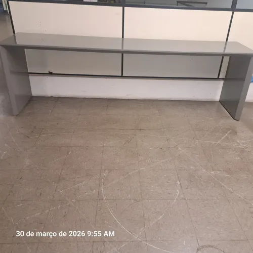 Aparador Laqueado Acrílico Cinza
