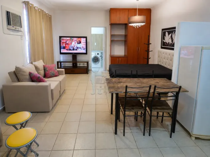 Apartamento kitnet de 34m² com 01 quarto mobiliado para locação - Vila Tibério