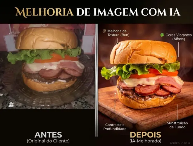 Edição profissional de fotos para cardápio Ifood e Instagram 30,00 por foto