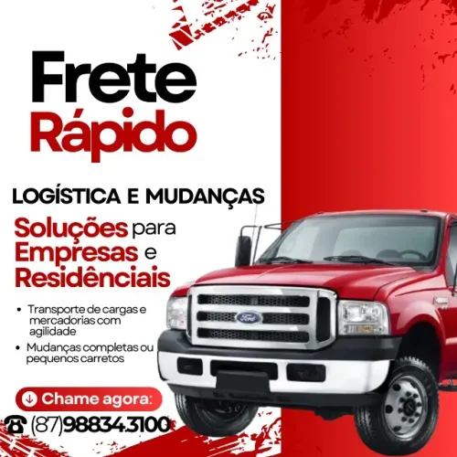 FRETE RÁPIDO, SEGURO E COM PREÇO JUSTO