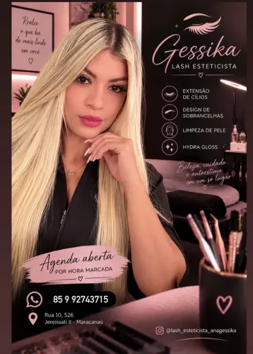 Cílios ,sobrancelha, limpeza de pele ,Hydra gloss