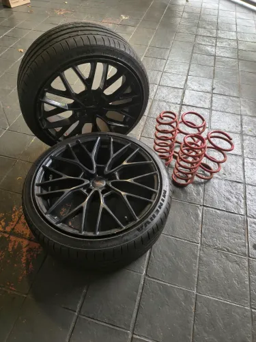 Jogo de rodas Bar Arion + pneus + molas esportivas Redcoil