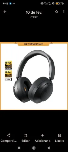 Fone QCY H3S Preto bluetooth 6.0 bat 102hs modo gamer 7 microf superior ao H3Pro NOVO ZERO