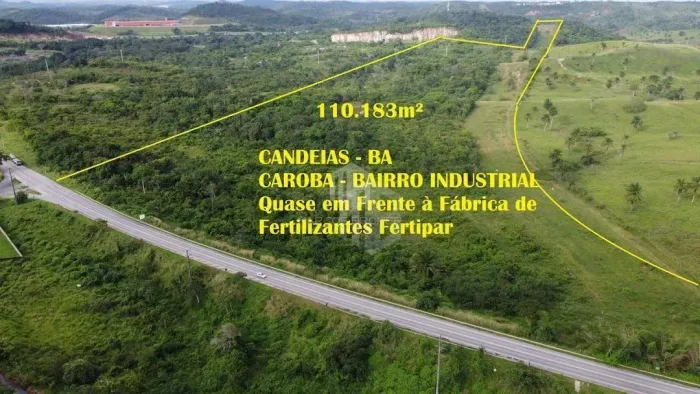Terreno Para Industria ou Logística em Candeias, Bahia. São 110.183m² em local nobre na Zo