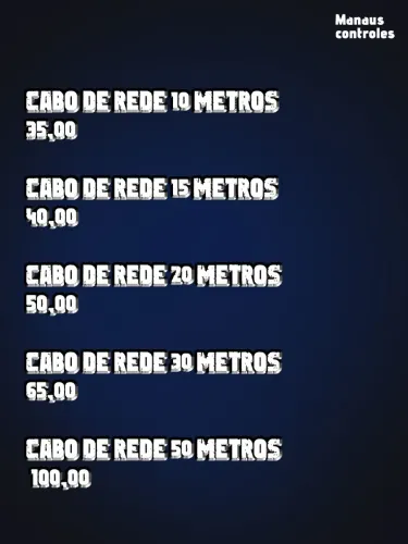 Cabo de rede vários tamanhos disponíveis 