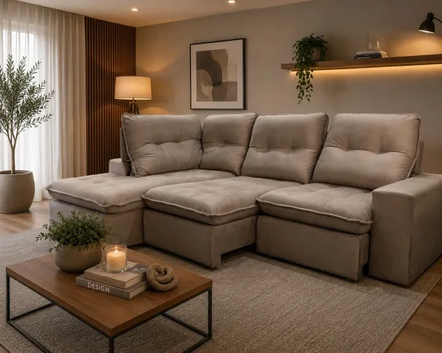 Sofá 3.00 com Chaise SALDÃO DE MOSTRUÁRIO 