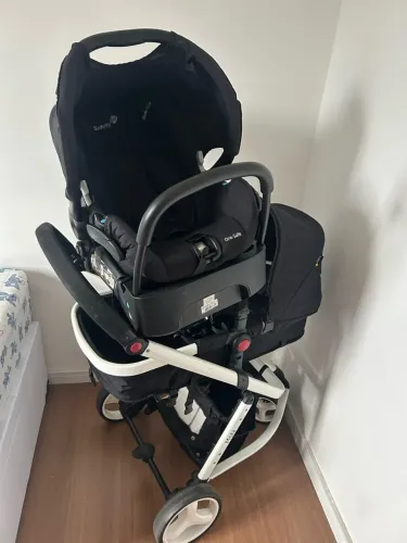Carrinho de Bebê com Bebê Conforto Safety 1st TS Mobi Duo 3 Rodas até 15kg