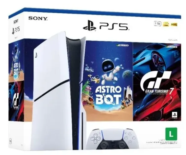 Console Playstation®5 Slim Disk - Pacote Astro Bot E Gran Turismo 7 Branco