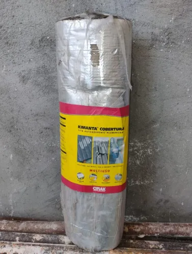 Manta asfáltica aluminizada adesiva 50cm X 10m