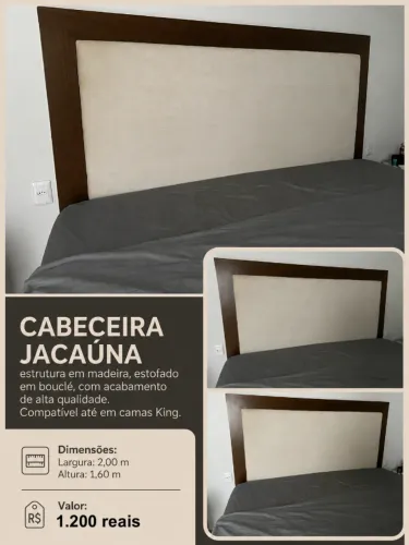 Cabeceira em madeira maciça