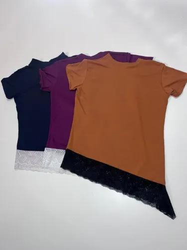 Blusa com renda no Suede, conforto e estilo.
