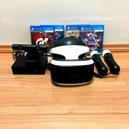 PlayStation VR PS4 Completo (CUH-ZVR2) + Câmera + 2 Moves + 4 Jogos