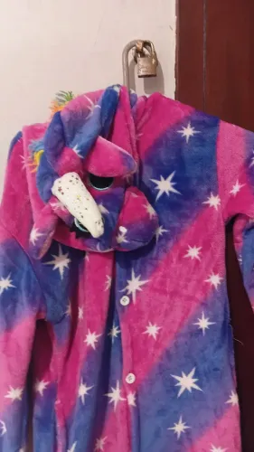 Pijama macacão infantil unicórnio 