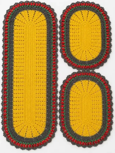 Jogos de cozinha de croche