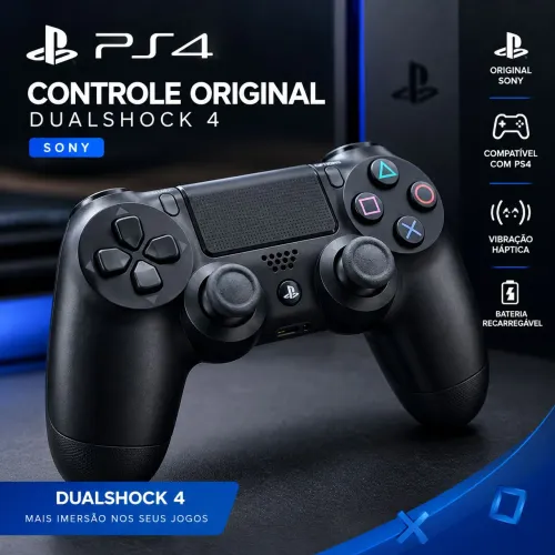 Controle PS4 Original Sony DualShock 4 Preto Sem Drift