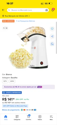 Pipoqueira eletrica 