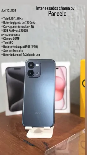 Celular jovi y31 com 7200mAh de bateria