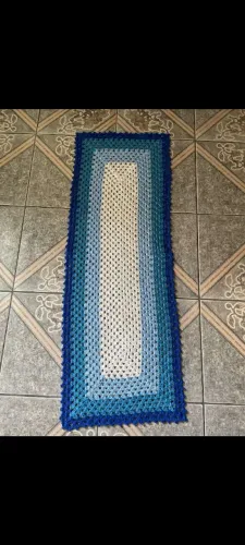 Tapete para sala de estar de crochê