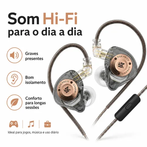 Fone KZ EDX Pro X - Microfone