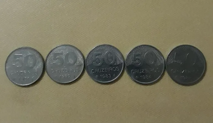 Moedas antigas cruzeiros