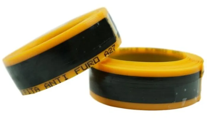 Par de Fitas Anti-furo Safe Tire Para Bicicletas Speed Aro 700 Road cor Laranja 5091