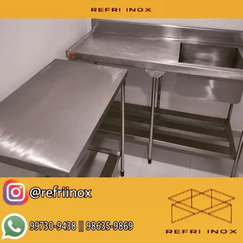 Balcão de inox coifa de inox