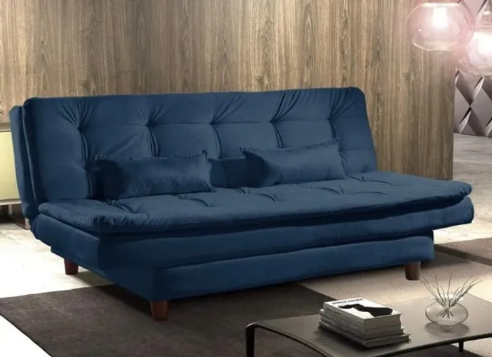 Sofa Cama Premium 2224B Azul - Frete Grátis - Receba Hoje