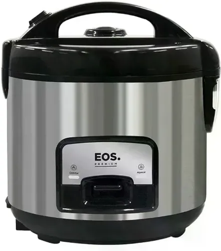 Loja MP Imports: Panela Elétrica de Arroz 5 Xicaras EOS com Tampa Vidro Inox Preto 110V