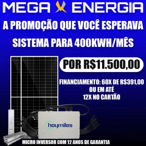 Vendo e instalado energia solar , sistemas fotovoltaica, kits disponíveis e em promoção 